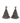 Salt & Pepper Christmas Trees Pewter