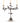 Candelabra Pewter Oak Leaves